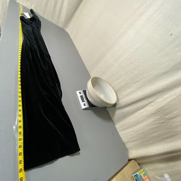 Vintage Dave Johnny Womens Velvet Maxi Dress Size 9/10 Whimsigoth Beaded Formal - Picture 11 of 12